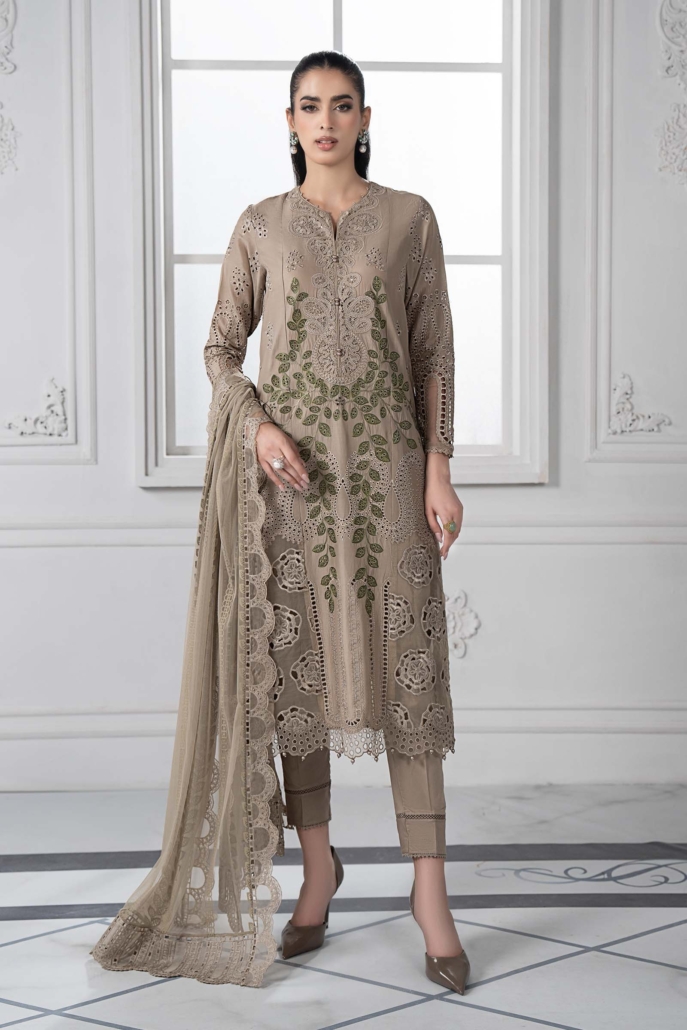 3 Piece Embroidered Lawn Suit  DS-2503-A