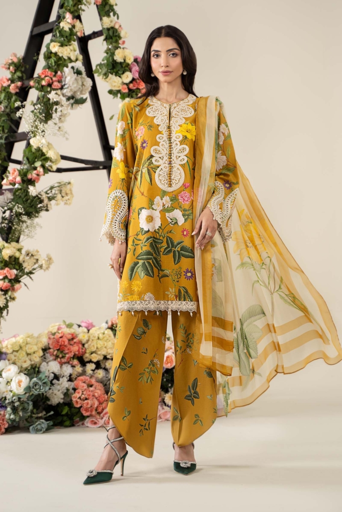 3 Piece Embroidered Lawn Suit | MPS-2604-B