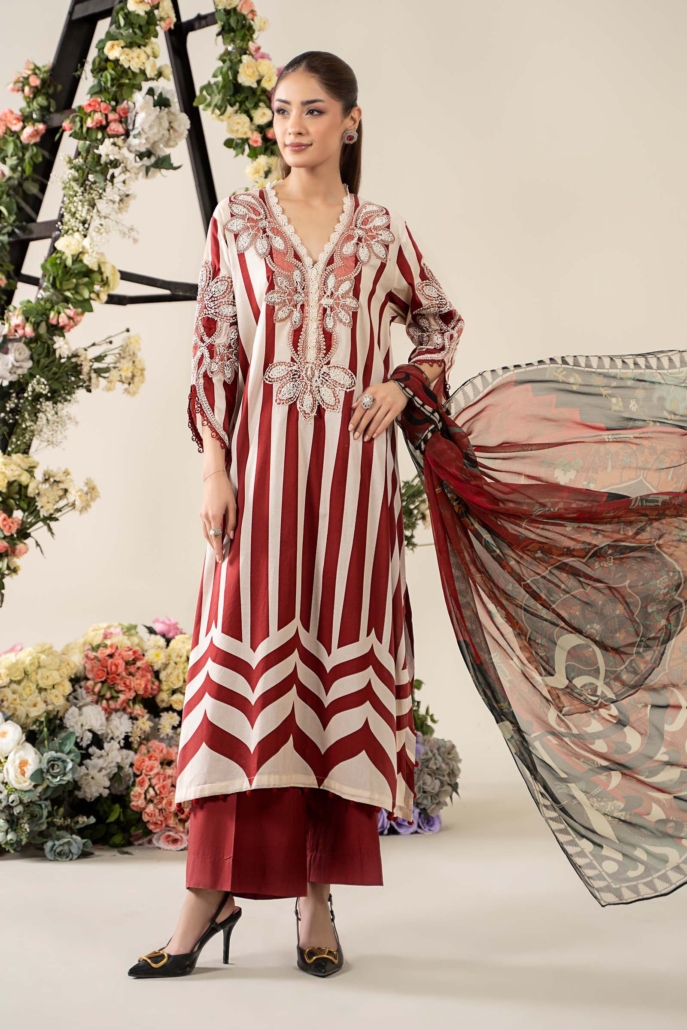 3 Piece Embroidered Lawn Suit  MPS-2609-A
