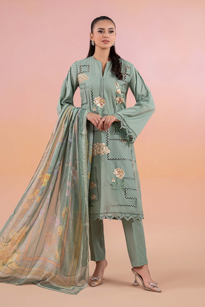 3 Piece Printed Lawn Suit  MPS-2501-B