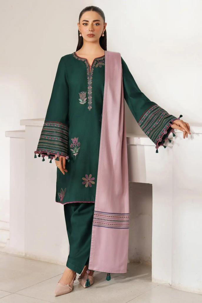EMBROIDERED JACQUARD KHADDAR RTW-1248