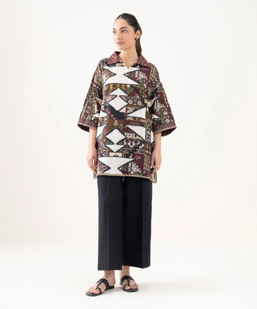 Embroidered Light Khaddar Shirt