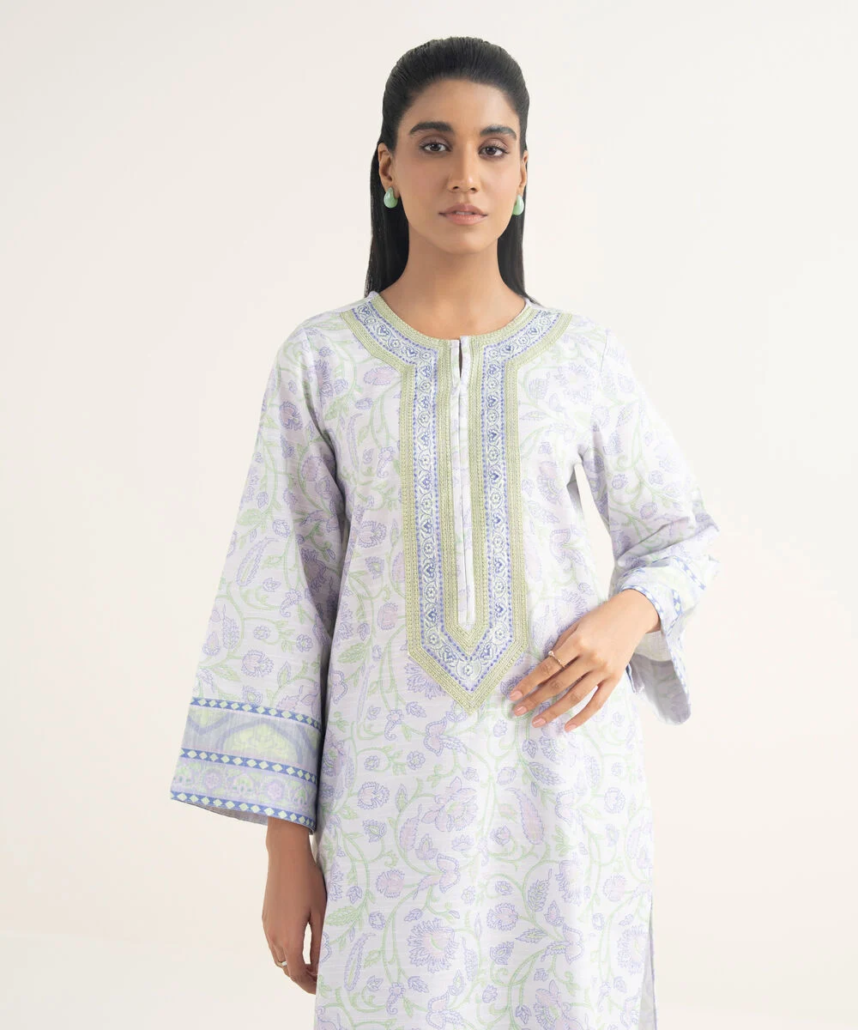 Embroidered Light Khaddar Shirt