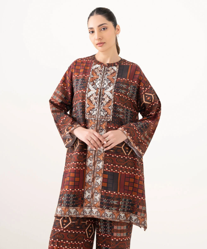 Embroidered Light Khaddar Shirt