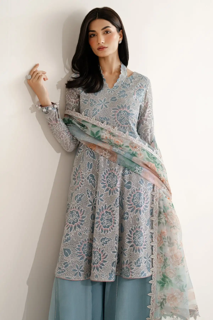 EMBROIDERED CHIFFON UC-3075