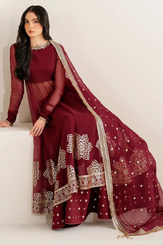EMBROIDERED CHIFFON UC-3098